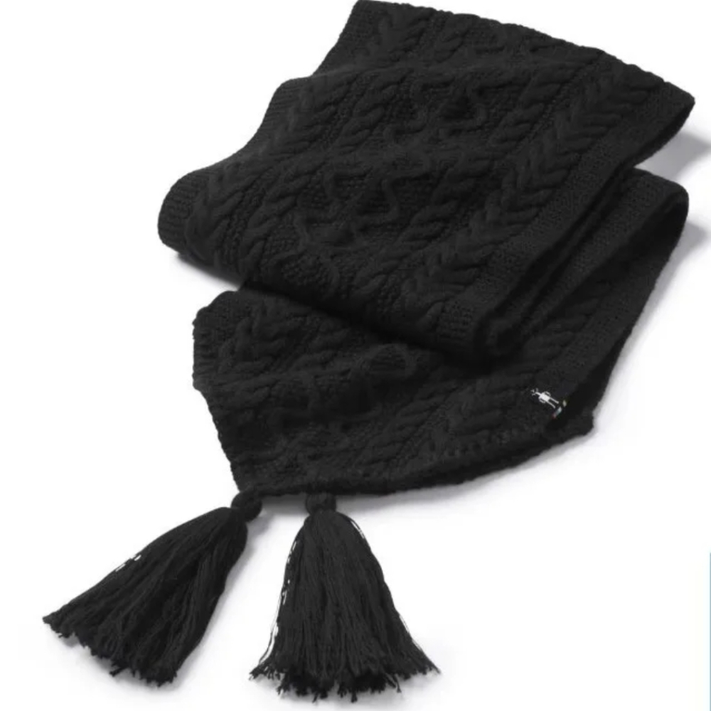 NWT Women's Smartwool Bunny Slope Merino Wool Scarf Black